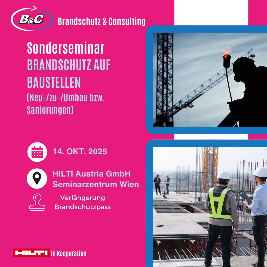 Sonderseminar: Brandschutz auf Baustellen